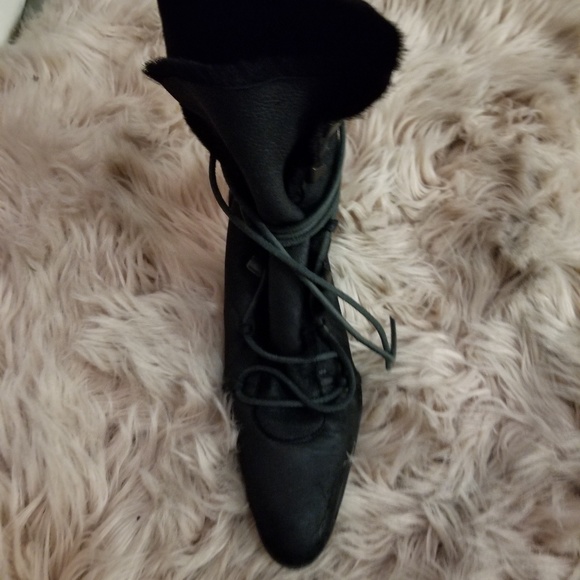 Gucci black suede ankle boots lined with rabbit fur (VERY RARE!) - Picture 8 of 8